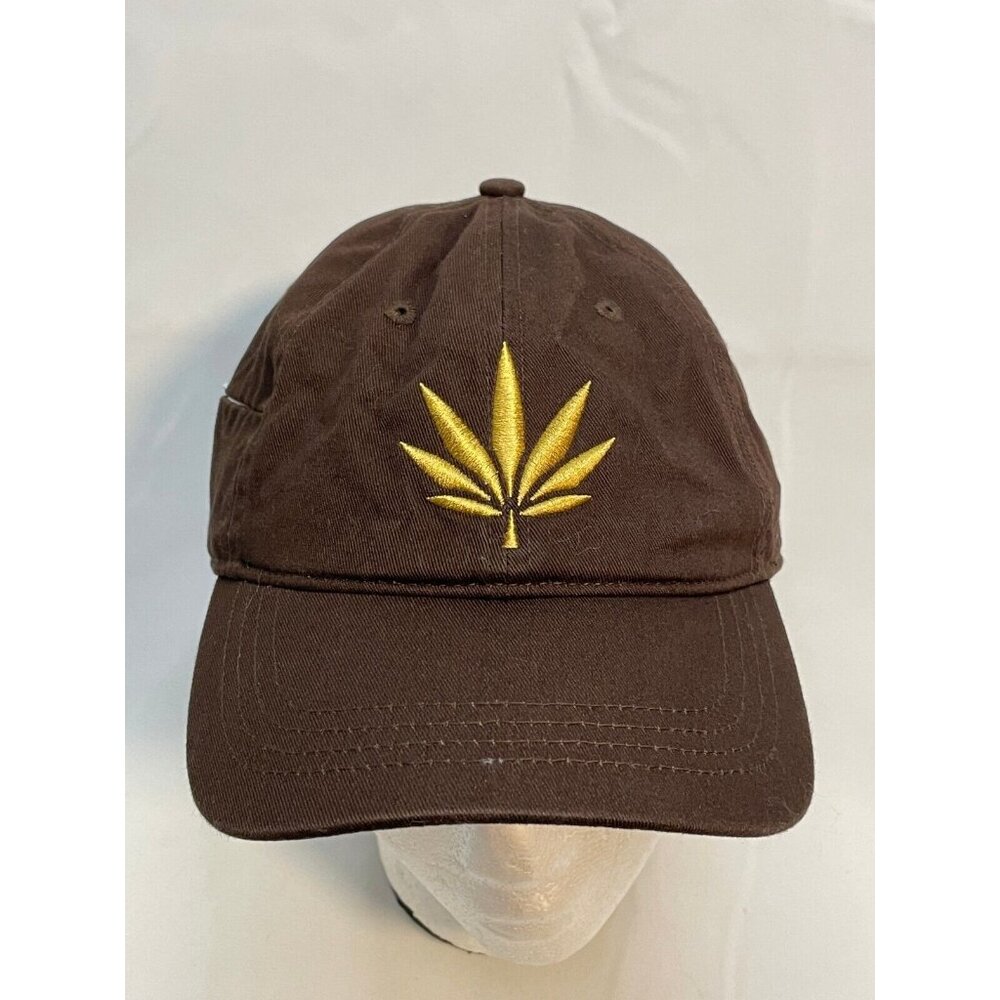 Nectar Cannabis hat cap 7" strap back pocket brown